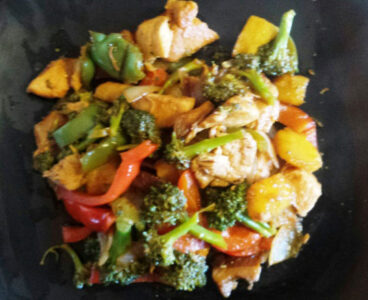 Oyster Mushroom-Pineapple-Chicken Stir-Fry Recipe Image